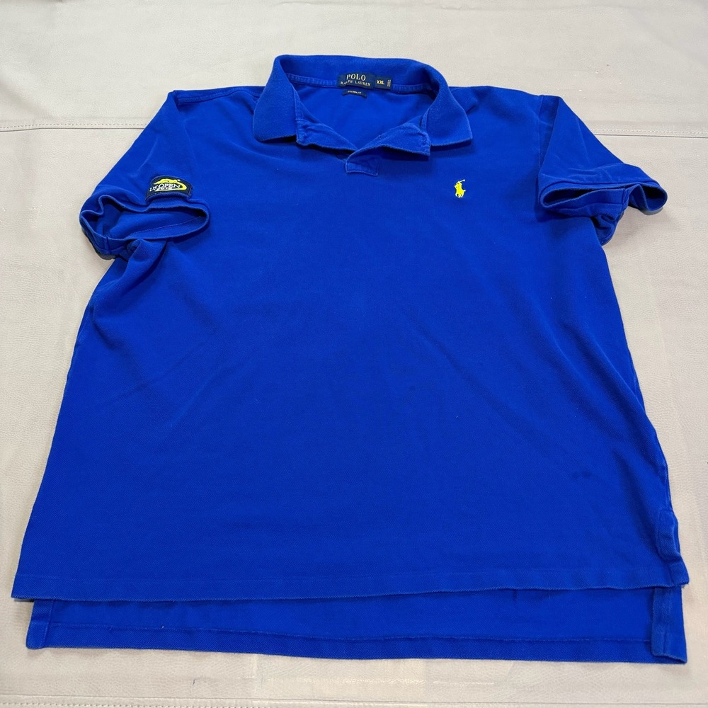 Ralph Lauren Polo Shirt Men XXL Blue US Open 2016 Short Sleeve Y2K Golf-2XL-5192
